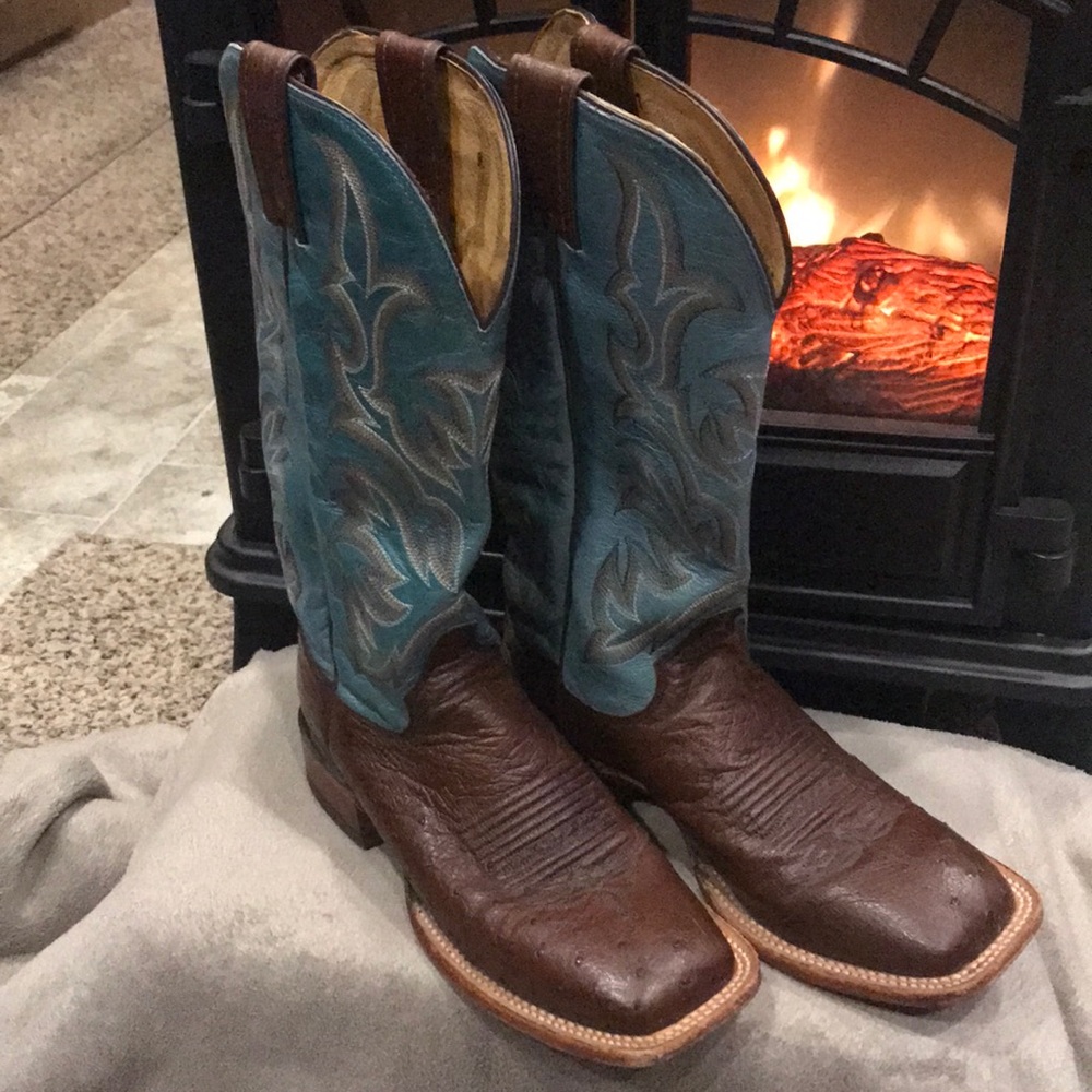 Justin Women's boot Ostrich 13" Western Boots 7C